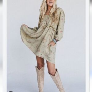 Three Bird Nest Infinite Dreamer Floral Babydoll Dress Size Medium